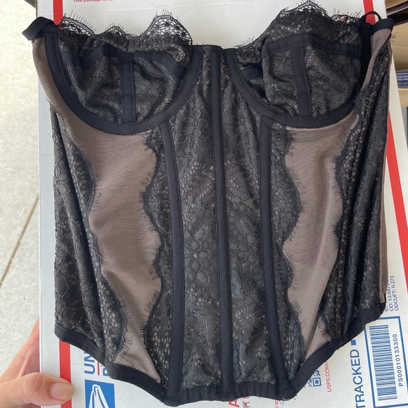 Urban Outfitters S Out From Under Modern Love Corset Lace Underwire Mesh - Picture 5 of 7